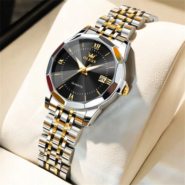 OLEVS Elegant Fashion Women's Watches Luxury Brand Original Quartz Watch for Ladies Waterproof Stainless Steel Luminous Date - Image 26