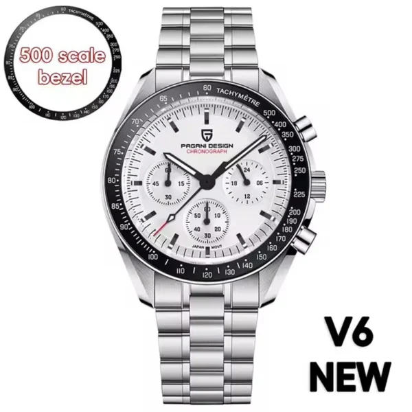 PAGANI DESIGN 2025 New Moon Men's Watches Luxury Quartz Watch Man Chronograph VK63 Men Gifts AR Sapphire Mirror Luminous Clock - Image 8