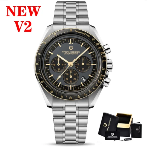 PAGANI DESIGN PD1701 Gold Luxury Men's Watches Quartz Wristwatches Chronograph VK63 Watch For Men AR Sapphire Mirror Clock Gifts - Image 13