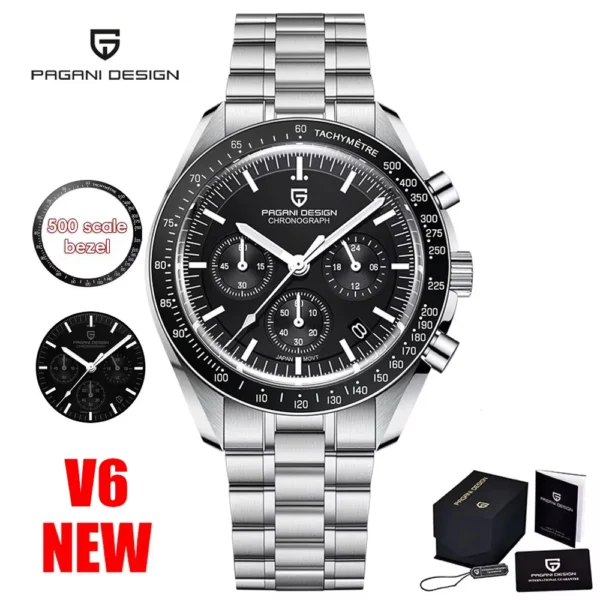 PAGANI DESIGN PD1701 Gold Luxury Men's Watches Quartz Wristwatches Chronograph VK63 Watch For Men AR Sapphire Mirror Clock Gifts - Image 16