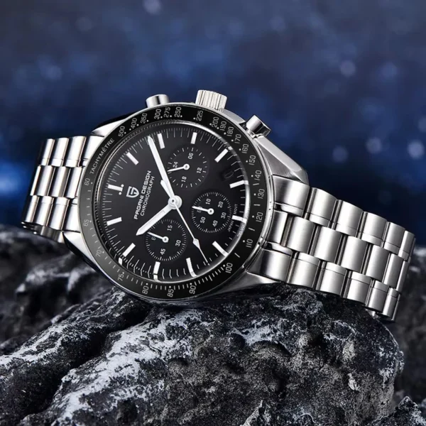 PAGANI DESIGN 2025 New Moon Men's Watches Luxury Quartz Watch Man Chronograph VK63 Men Gifts AR Sapphire Mirror Luminous Clock - Image 4