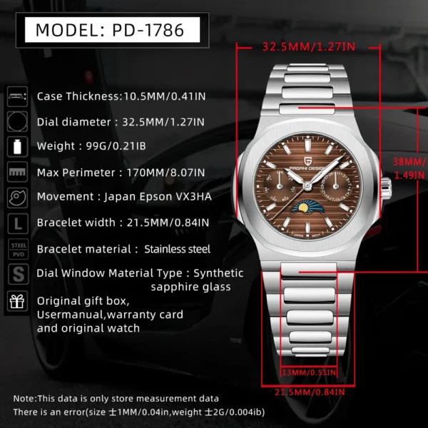2024 New PAGANI DESIGN Women's Watches Luxury Watch For Women Quartz Wristwatch Ladies Sapphire Waterproof Exquisite Gift Clock - Image 6