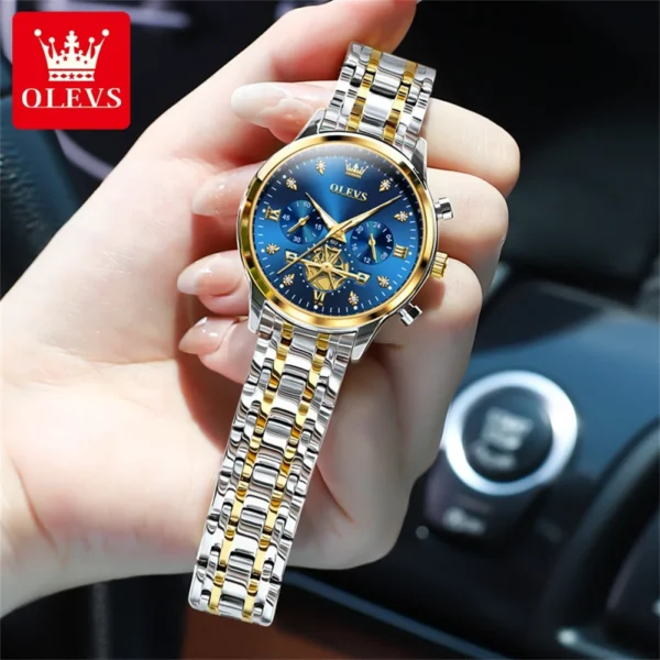 OLEVS Women's Watches Fashion Multifunction Original Quartz Watch for Ladies Waterproof Luminous 24 Hours Exquisite Gift Box Set - Image 9