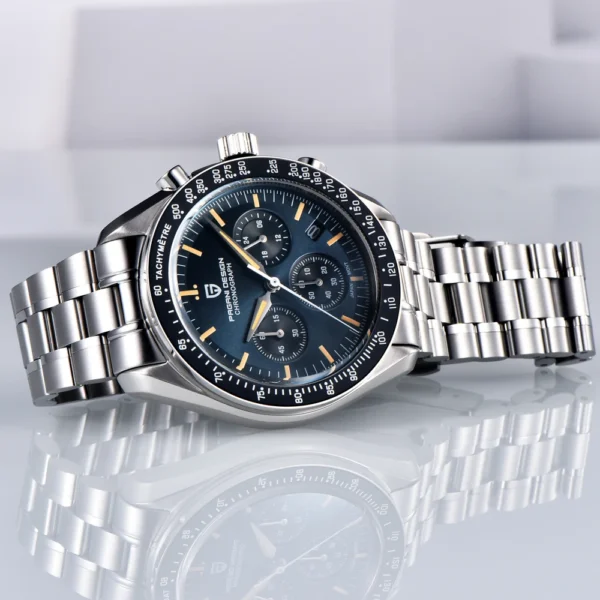 PAGANI DESIGN 2025 New Moon Men's Watches Luxury Quartz Watch For Men VK63 Chronograph AR Sapphire Mirror Ceramic Bezel Luminous - Image 3
