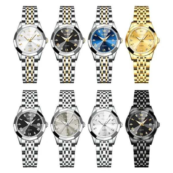OLEVS Elegant Fashion Women's Watches Luxury Brand Original Quartz Watch for Ladies Waterproof Stainless Steel Luminous Date - Image 6