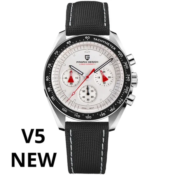PAGANI DESIGN 2025 New Moon Men's Watches Luxury Quartz Watch For Men VK63 Chronograph AR Sapphire Mirror Ceramic Bezel Luminous - Image 8