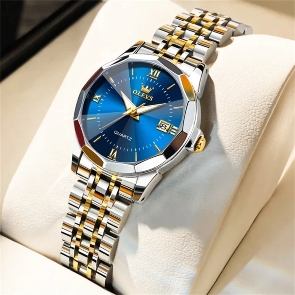 OLEVS Elegant Fashion Women's Watches Luxury Brand Original Quartz Watch for Ladies Waterproof Stainless Steel Luminous Date - Image 15