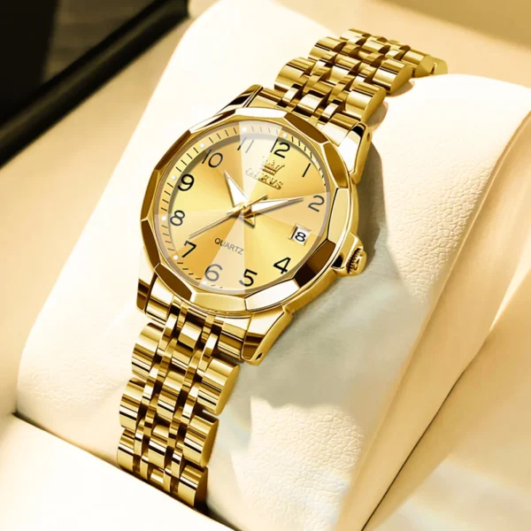 OLEVS Elegant Fashion Women's Watches Luxury Brand Original Quartz Watch for Ladies Waterproof Stainless Steel Luminous Date - Image 10