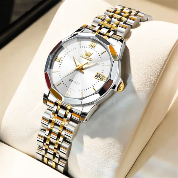 OLEVS Elegant Fashion Women's Watches Luxury Brand Original Quartz Watch for Ladies Waterproof Stainless Steel Luminous Date - Image 21