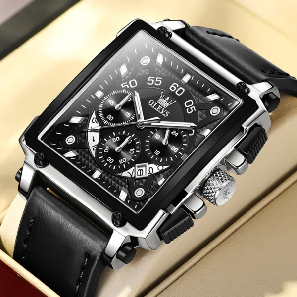 OLEVS Luxury Men Watch Waterproof Square Watch for Men Luminous Top Brand Quartz Wristwatch Fashion watch man luxury original - Image 8