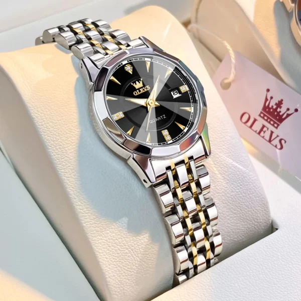 OLEVS Original Brand Elegant Women's Watches Waterproof Luminous Quartz Watch for Lady Necklace Bracelet Gift Box Set Calendar - Image 16