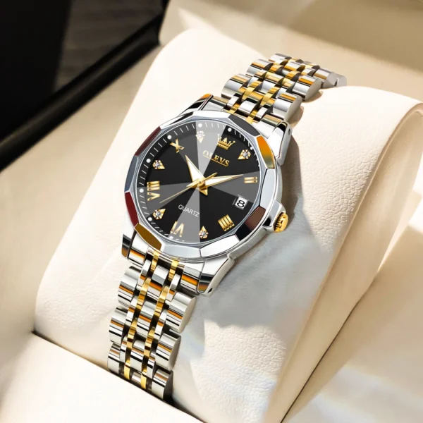 OLEVS Elegant Fashion Women's Watches Luxury Brand Original Quartz Watch for Ladies Waterproof Stainless Steel Luminous Date - Image 24