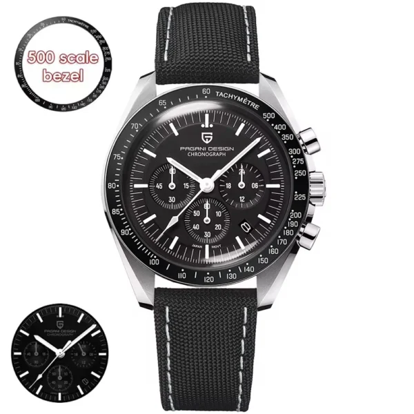 PAGANI DESIGN 2025 New Moon Men's Watches Luxury Quartz Watch Man Chronograph VK63 Men Gifts AR Sapphire Mirror Luminous Clock - Image 12