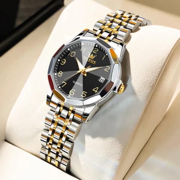 OLEVS Elegant Fashion Women's Watches Luxury Brand Original Quartz Watch for Ladies Waterproof Stainless Steel Luminous Date - Image 13