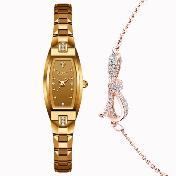 OLEVS Gold/Rose Gold Watches for Womens Waterproof Slim Thin Small Wrist Analog Diamond Quartz Ladies Wrist Watches Elegant - Image 9