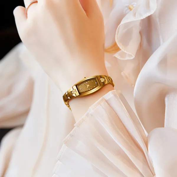 OLEVS Gold/Rose Gold Watches for Womens Waterproof Slim Thin Small Wrist Analog Diamond Quartz Ladies Wrist Watches Elegant - Image 4