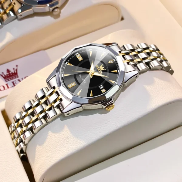 OLEVS Fashion Women's Watches Waterproof Calendar Elegant Quartz Watch for Lady Necklace Bracelet Gift Box Set Versatile Watch - Image 11