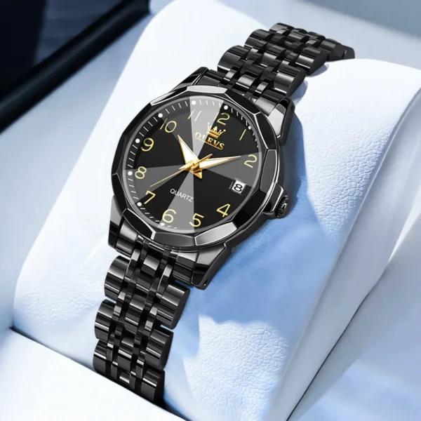 OLEVS Elegant Fashion Women's Watches Luxury Brand Original Quartz Watch for Ladies Waterproof Stainless Steel Luminous Date - Image 8