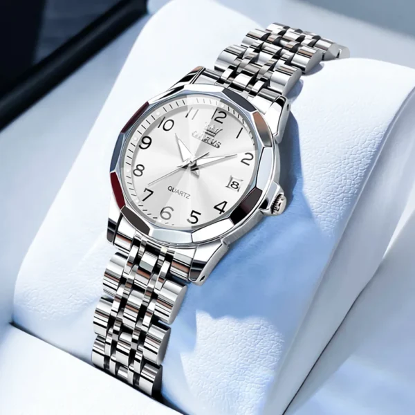 OLEVS Elegant Fashion Women's Watches Luxury Brand Original Quartz Watch for Ladies Waterproof Stainless Steel Luminous Date - Image 18