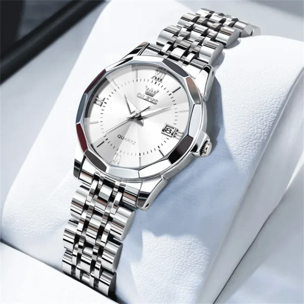 OLEVS Elegant Fashion Women's Watches Luxury Brand Original Quartz Watch for Ladies Waterproof Stainless Steel Luminous Date - Image 23