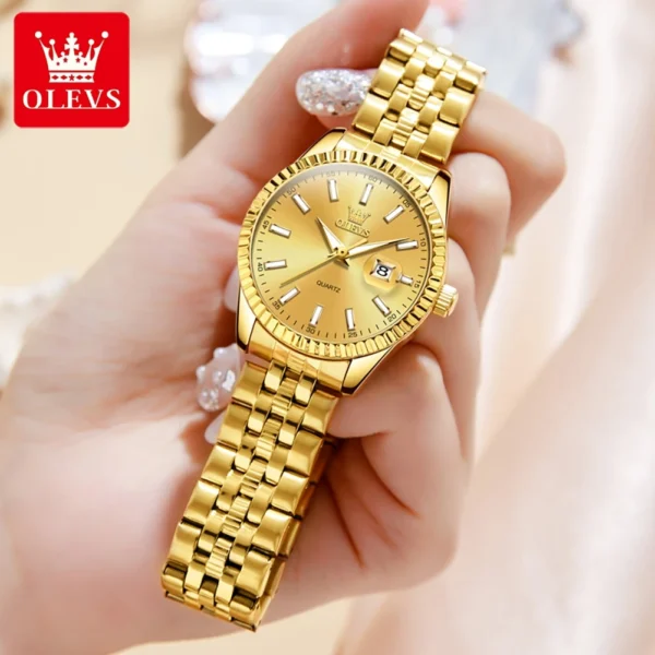 OLEVS 5593 Quartz Women's Watch Waterproof Luminous Scale Business Elegance Ladies Wristwatch Luxury Brand Watch for Women - Image 3