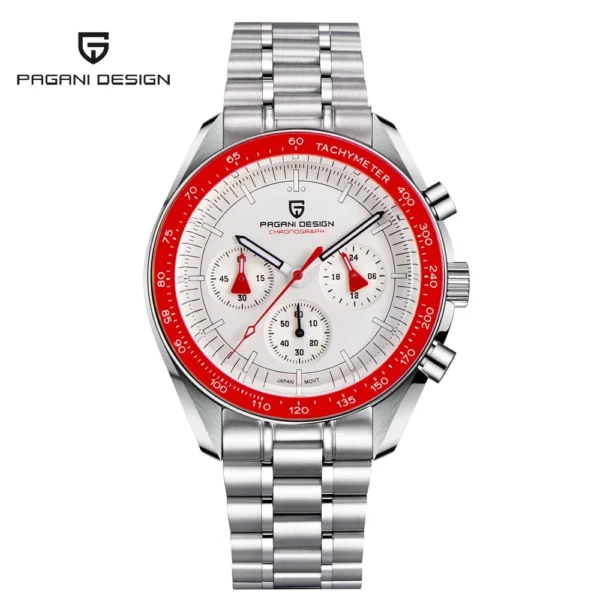 PAGANI DESIGN 2025 New Moon Men's Watches Luxury Quartz Watch For Men VK63 Chronograph AR Sapphire Mirror Ceramic Bezel Luminous - Image 11