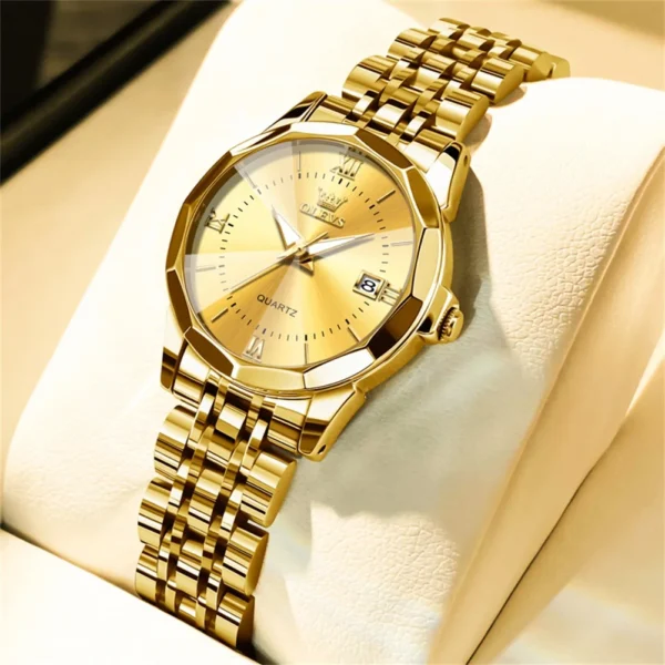OLEVS Elegant Fashion Women's Watches Luxury Brand Original Quartz Watch for Ladies Waterproof Stainless Steel Luminous Date - Image 22