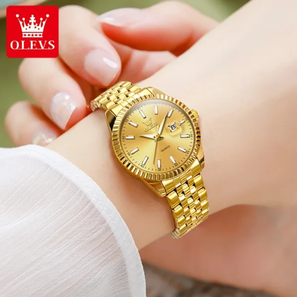 OLEVS 5593 Quartz Women's Watch Waterproof Luminous Scale Business Elegance Ladies Wristwatch Luxury Brand Watch for Women - Image 4