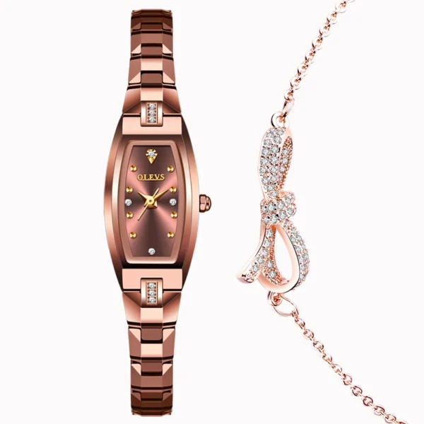 OLEVS Gold/Rose Gold Watches for Womens Waterproof Slim Thin Small Wrist Analog Diamond Quartz Ladies Wrist Watches Elegant - Image 7