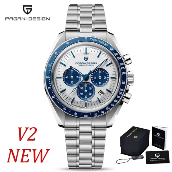 PAGANI DESIGN 2025 New Moon Men's Watches Luxury Quartz Watch For Men VK63 Chronograph AR Sapphire Mirror Ceramic Bezel Luminous - Image 12