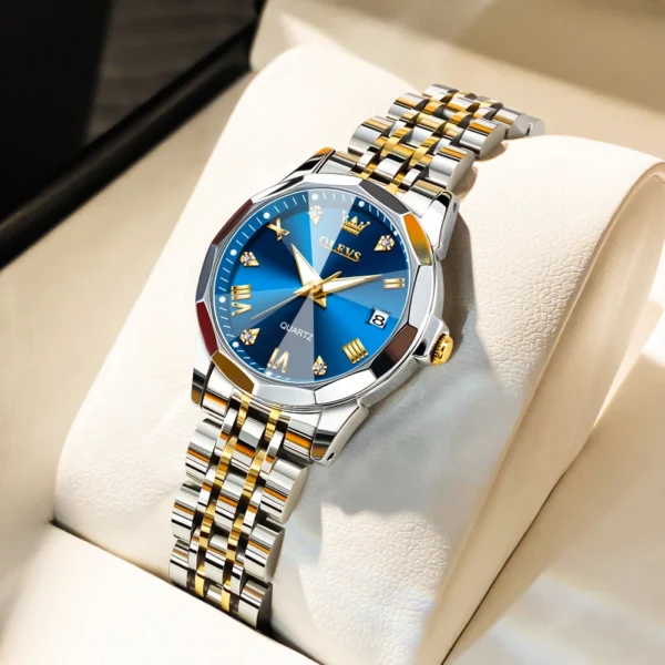 OLEVS Elegant Fashion Women's Watches Luxury Brand Original Quartz Watch for Ladies Waterproof Stainless Steel Luminous Date - Image 7