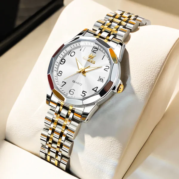 OLEVS Elegant Fashion Women's Watches Luxury Brand Original Quartz Watch for Ladies Waterproof Stainless Steel Luminous Date - Image 19