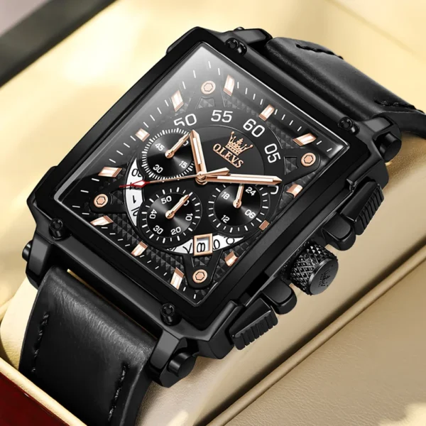 OLEVS Luxury Men Watch Waterproof Square Watch for Men Luminous Top Brand Quartz Wristwatch Fashion watch man luxury original - Image 9